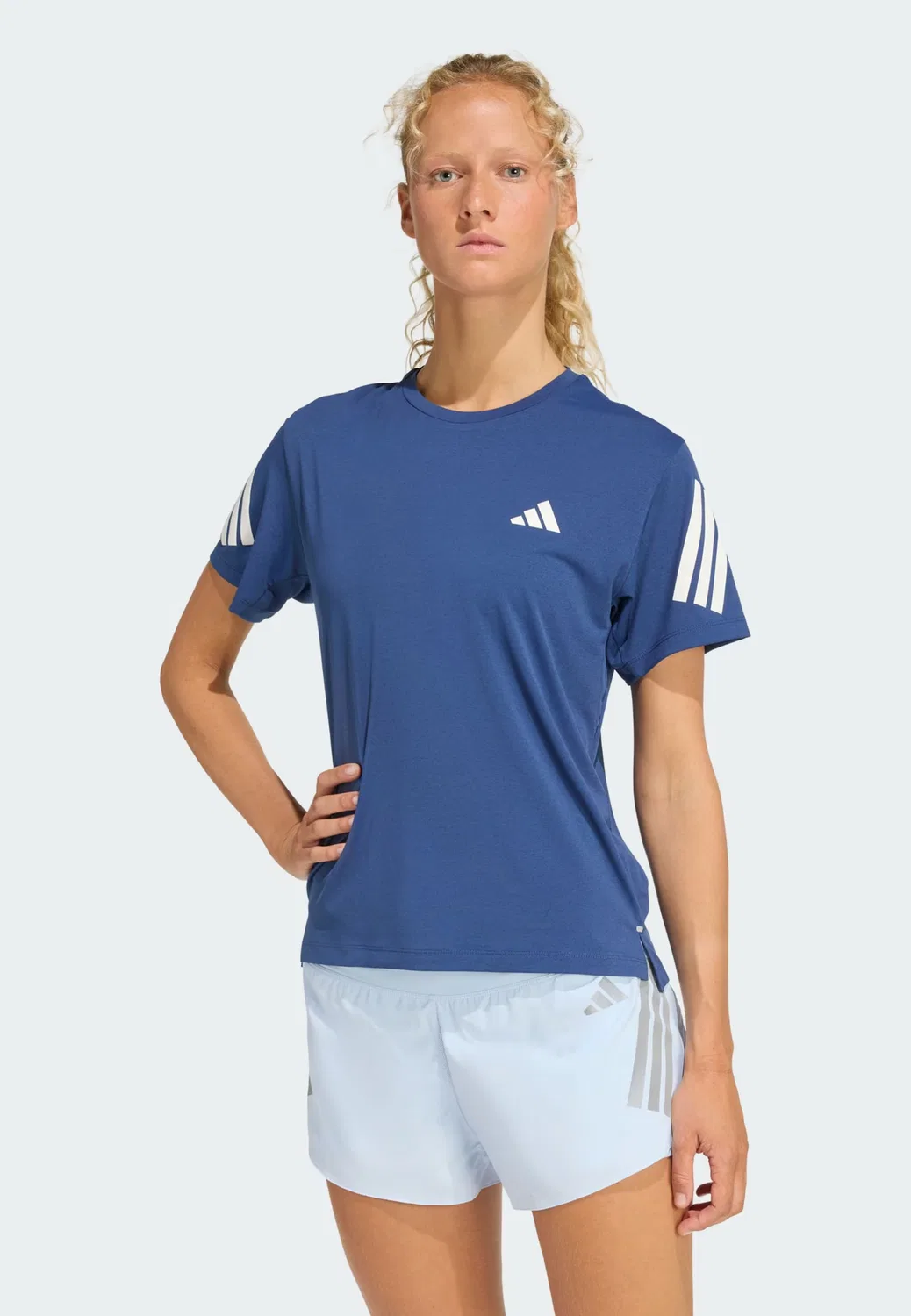 Спортивная футболка Adidas Performance Shirt Adi365 темно-синего цвета — фото 2