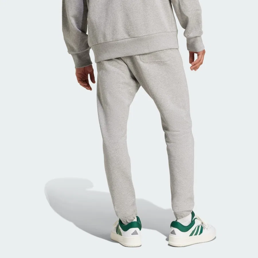 Штаны спортивные с зауженными штанинами French Terry Regular Tapered Pants adidas, Серый — фото 2