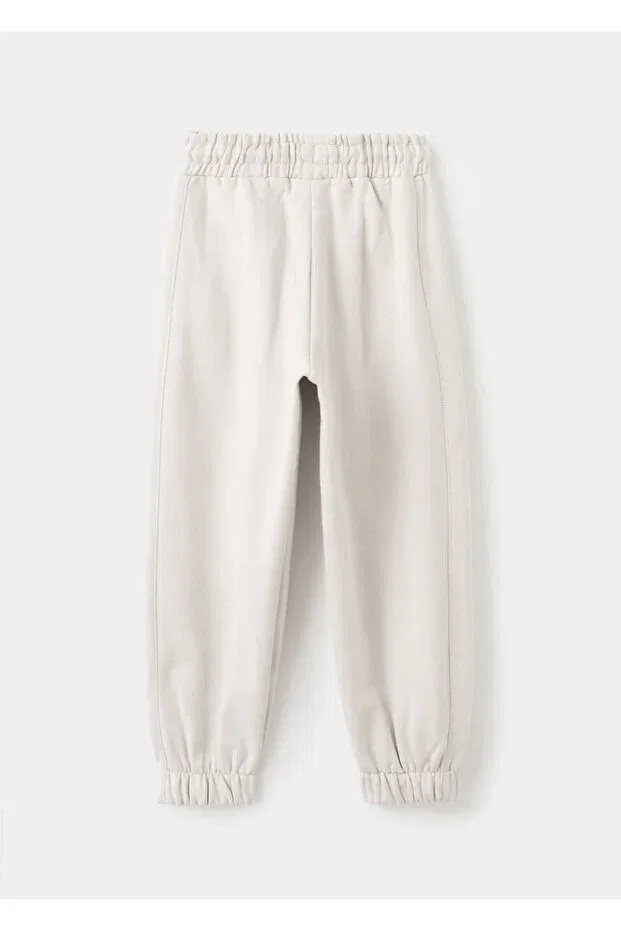 Детские спортивные штаны для девочек с утяжкой Mango Kids, Ice Gray — фото 2
