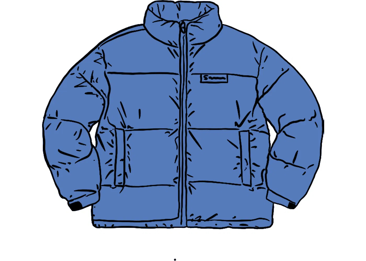 Мужская куртка-пуховик с принтом Supreme Down Jacket, Royal
