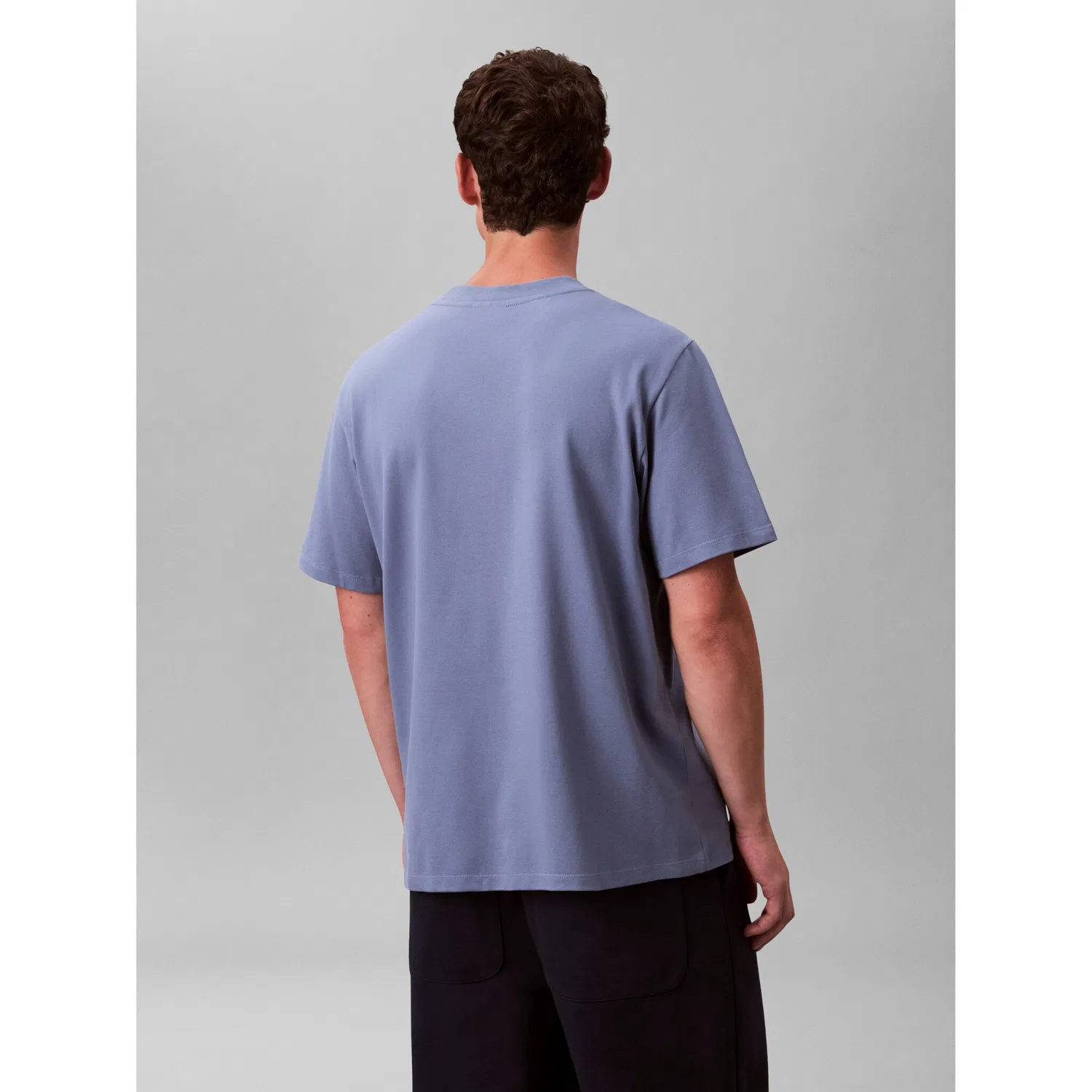Мужская пике-футболка с круглым вырезом Calvin Klein, Dusty Sailor Blue — фото 3