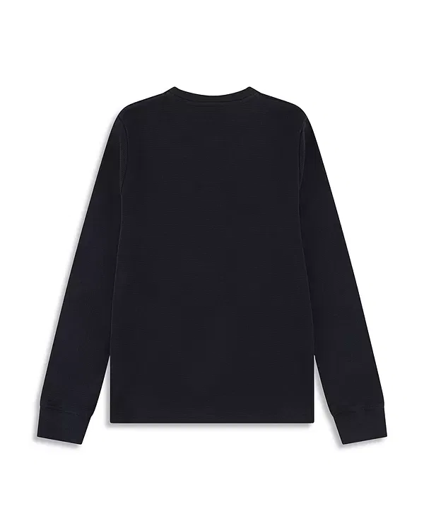 Детская футболка-поло с длинным рукавом Abercrombie Kids, Anf Anthracite — фото 2