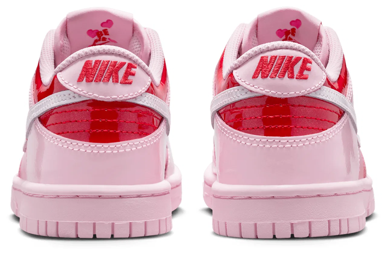 Детские кроссовки Nike Dunk Low Valentine's Day, цвет Pink Foam/Summit White/Red — фото 3
