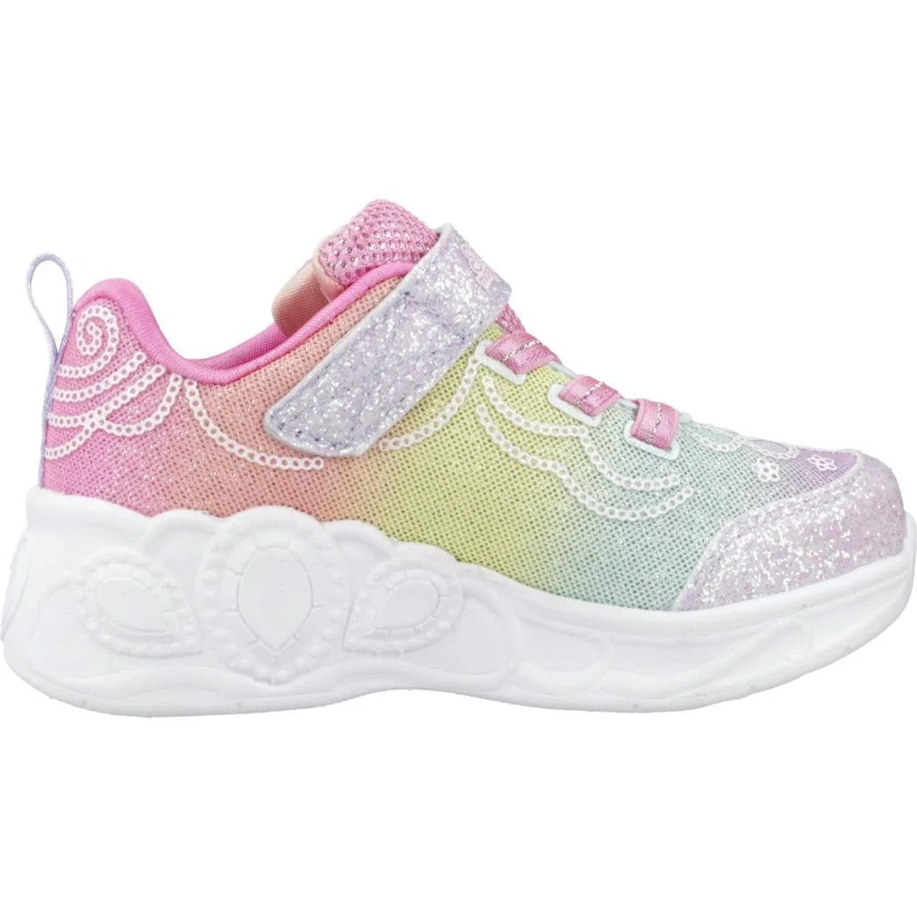 Детские кроссовки с подсветкой Princess Wishes Skechers, Bunt Malvenfarben Turkis — фото 4