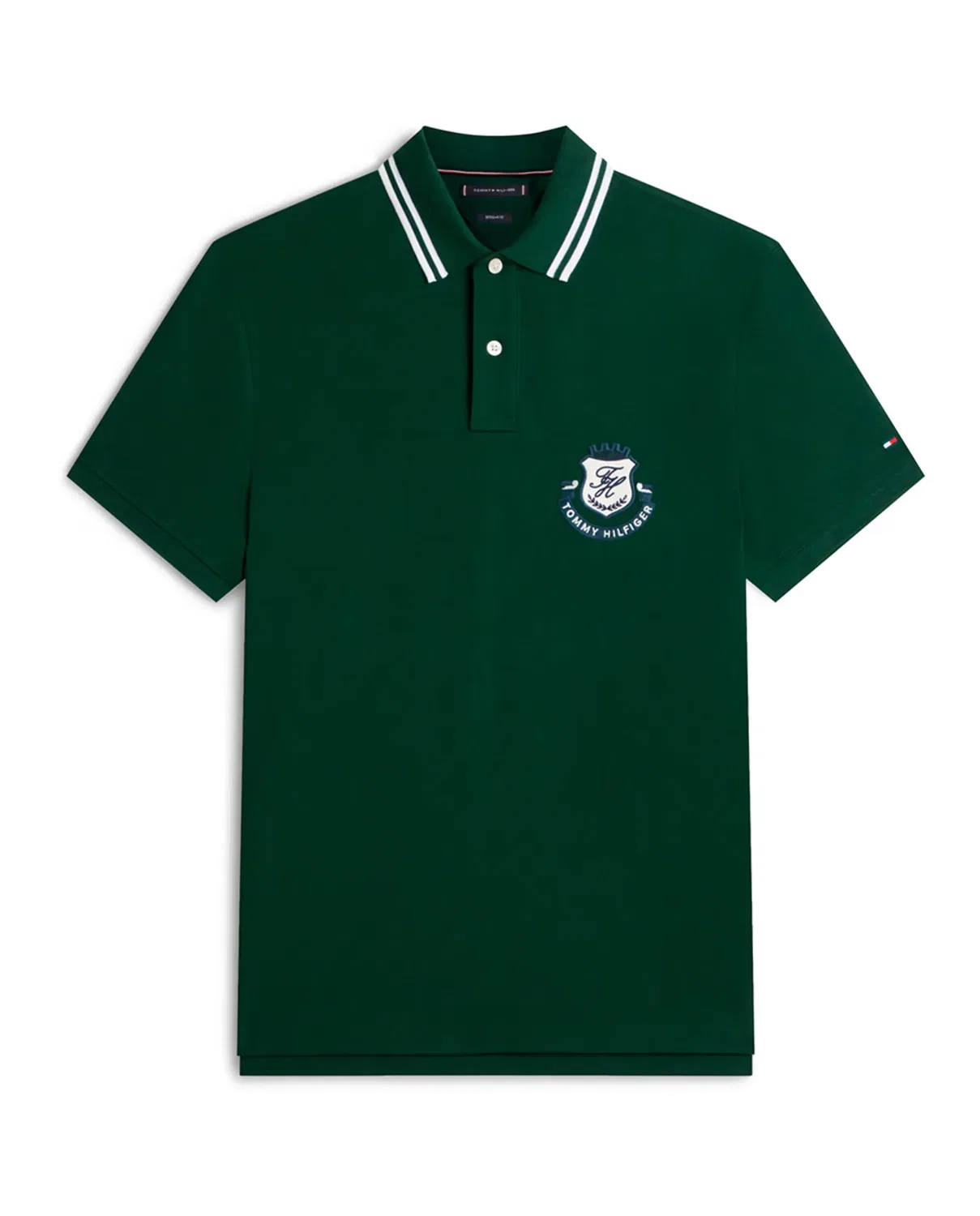 Мужское поло с коротким рукавом большое размера Tommy Hilfiger, Verde Oscuro