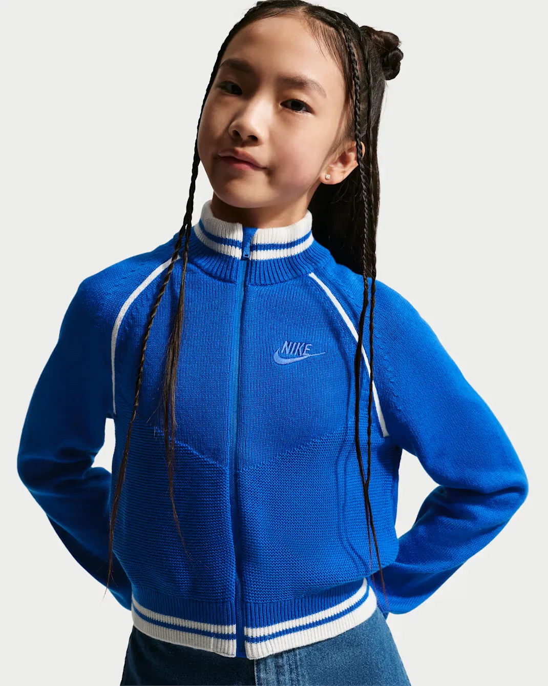 Детский свитер/спортивная куртка для девочек (подросткового возраста) Nike Sportswear Collection, Game Royal/White