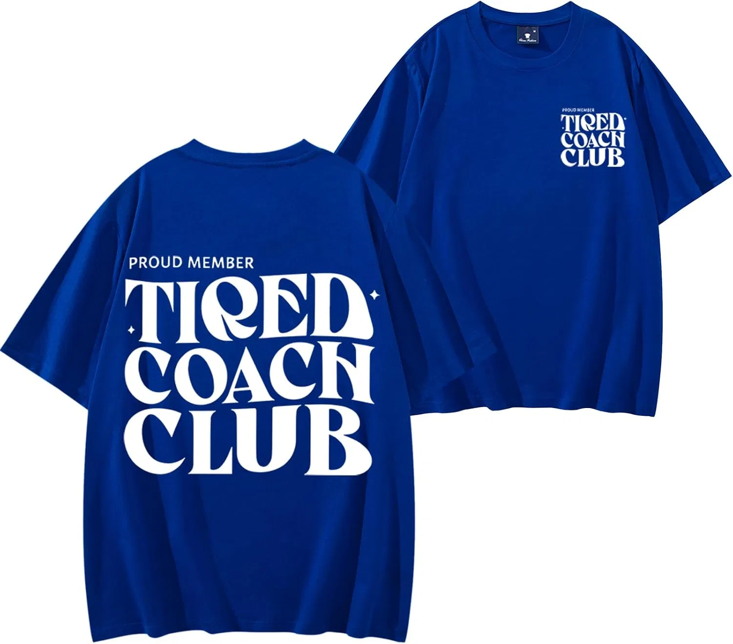 Женская футболка с полосками Tired Coachs Club Shirt, Sapphire Blue
