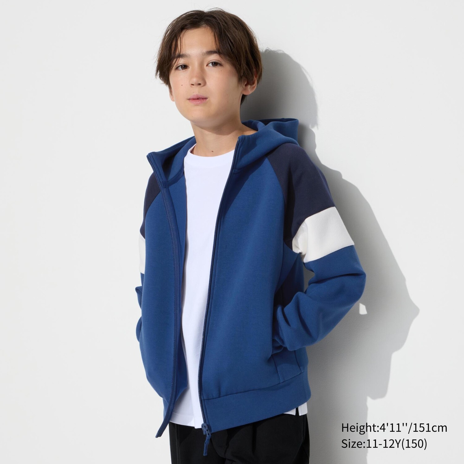 

Толстовка с капюшоном DRY Uniqlo, синий