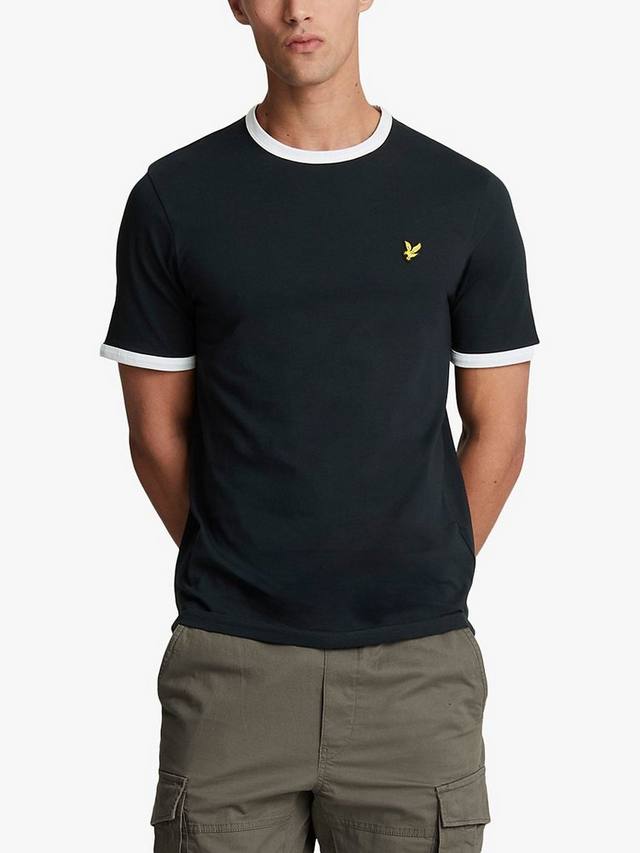 

Футболка ringer Lyle & Scott, цвет Dark Navy/White