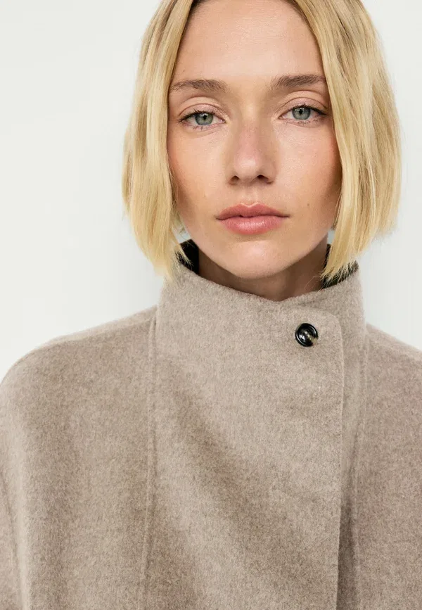 Куртка из шерсти и полиэстера Light jacket Massimo Dutti, light brown, светло-коричневый — фото 3