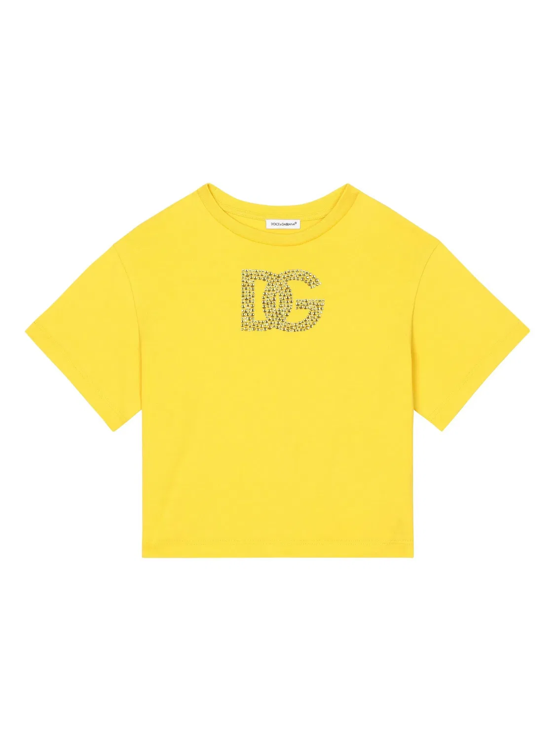 Лимонная хлопковая футболка Dolce & Gabbana, желтый