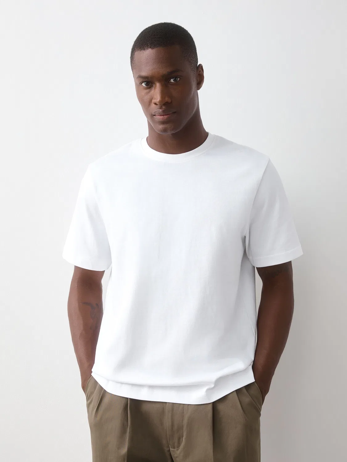 Футболка свободного кроя, 3 шт, White Relaxed Fit T-Shirts 3 Pack Next, белый — фото 2