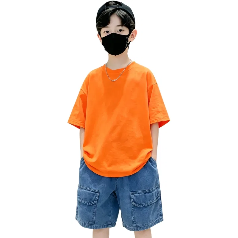 Детская футболка с круглым вырезом Grade School T Shirts YALU — фото 3