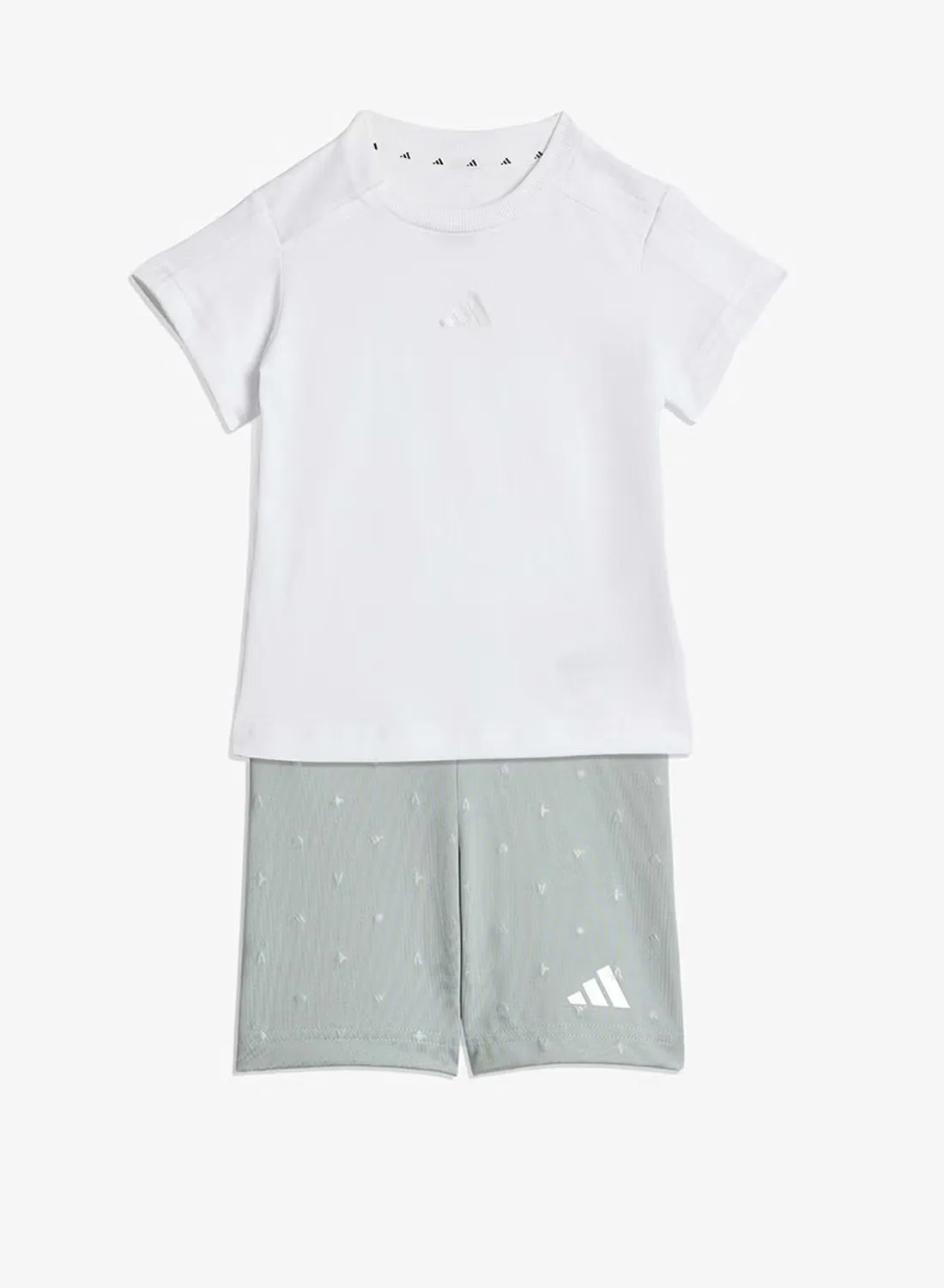 Комплект велосипедок с блестящим принтом Infant Seasonals Glam Biker Adidas, белый