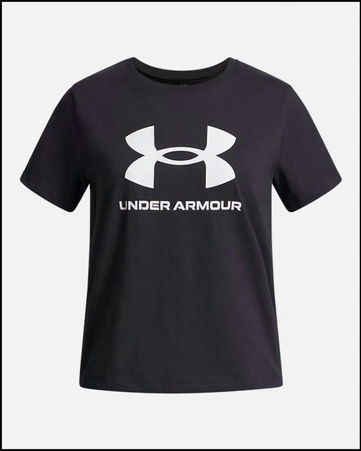 Детская футболка для девочек с коротким рукавом с принтом Big Logo Under Armour, Black/White