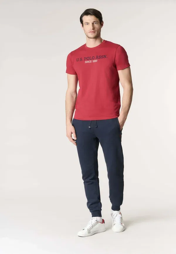 Футболка хлопковая Print t-shirt U.S. Polo Assn., Rosso, красный — фото 2