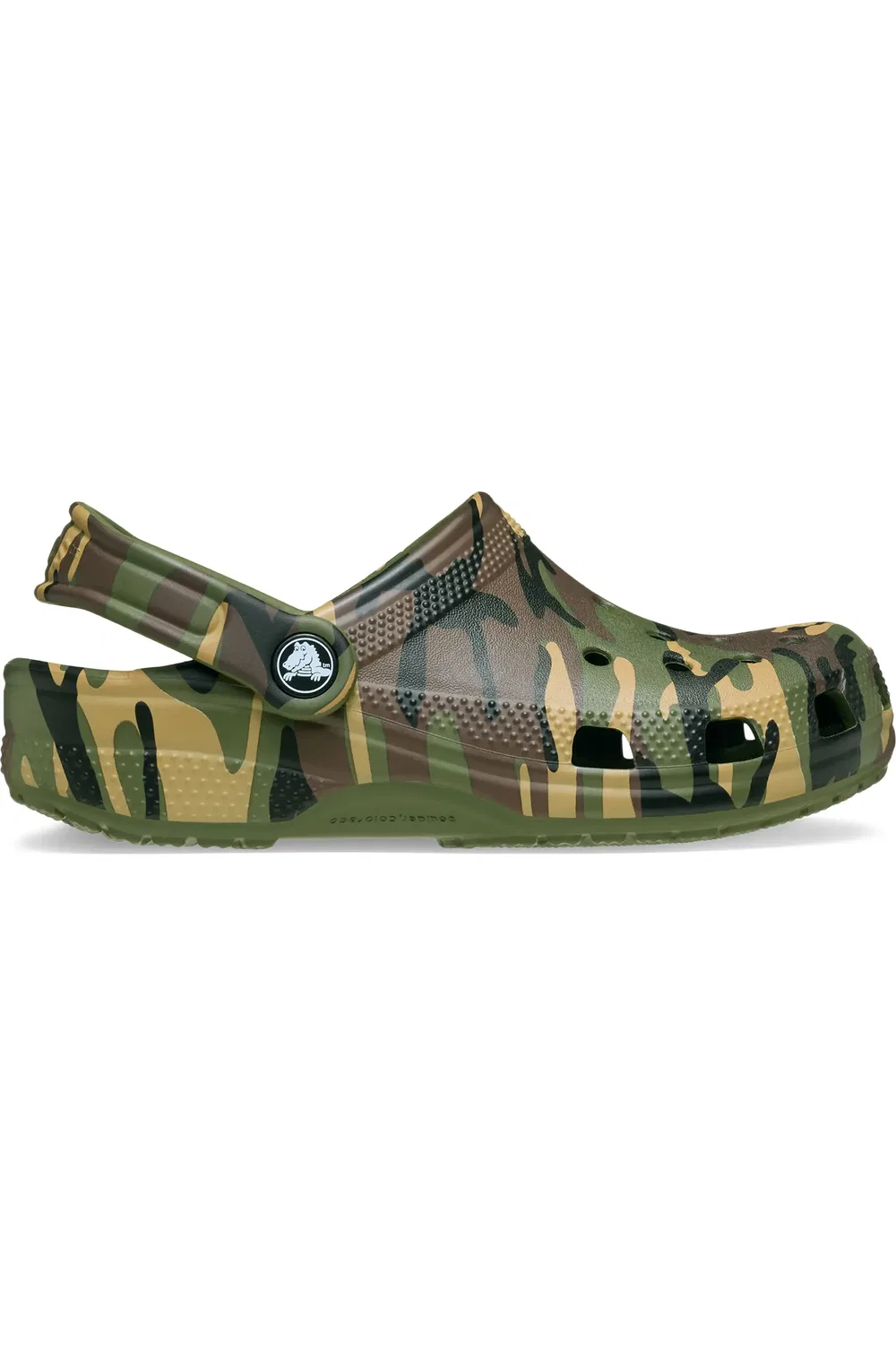 Детские сабо камуфляжные Croslite Classic Camo Clog Crocs, Army Green/Multi — фото 2