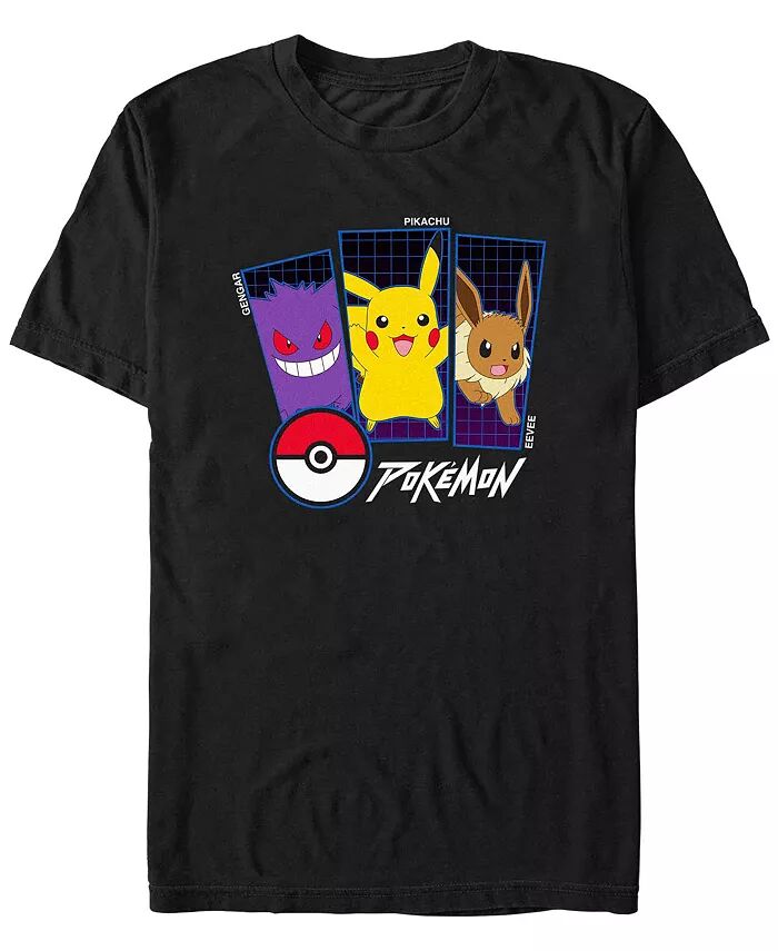

Футболка мужская Pokemon Trio с коротким рукавом Fifth Sun, черный