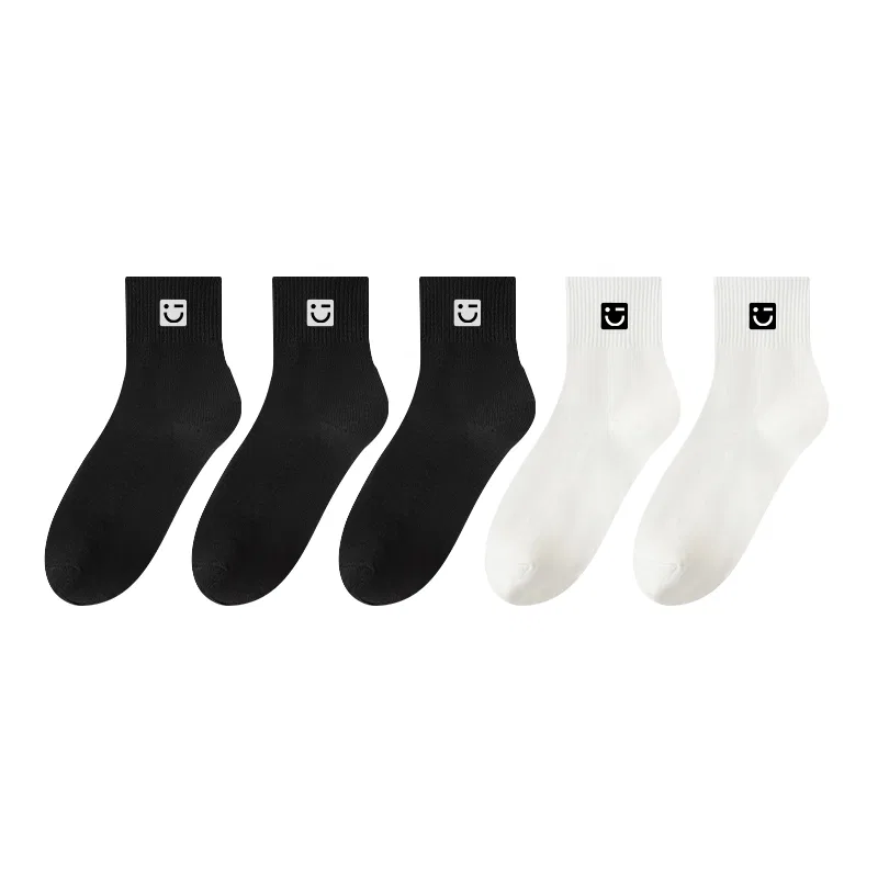 Детские носки 5 пар MINISO, 3 Black + 2 White