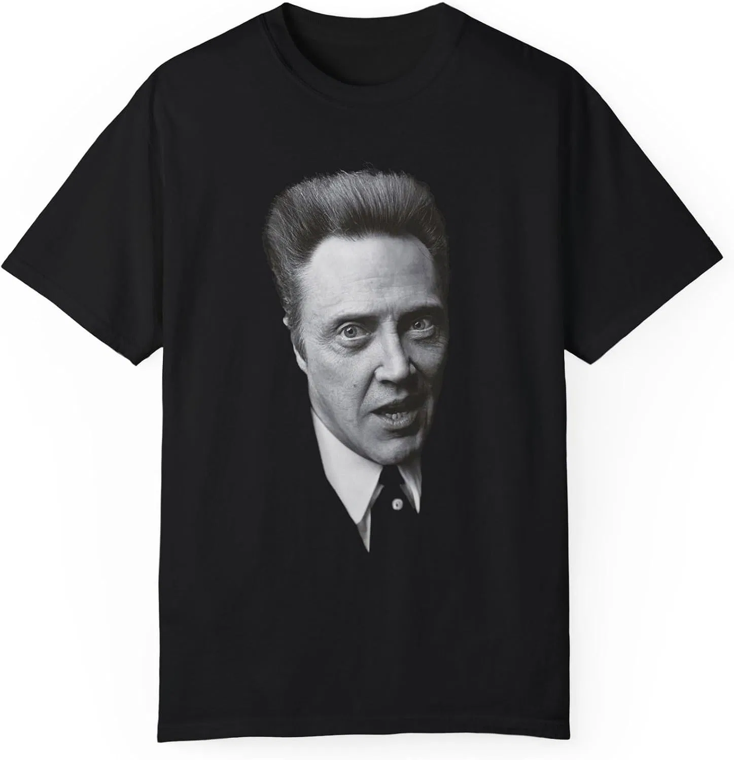 Женская футболка с принтом Christopher Walken, чёрный
