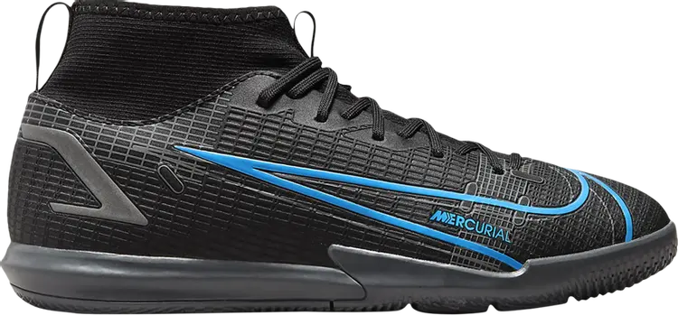 

Кроссовки Nike Mercurial Superfly 8 Academy IC GS 'Black Photo Blue', черный