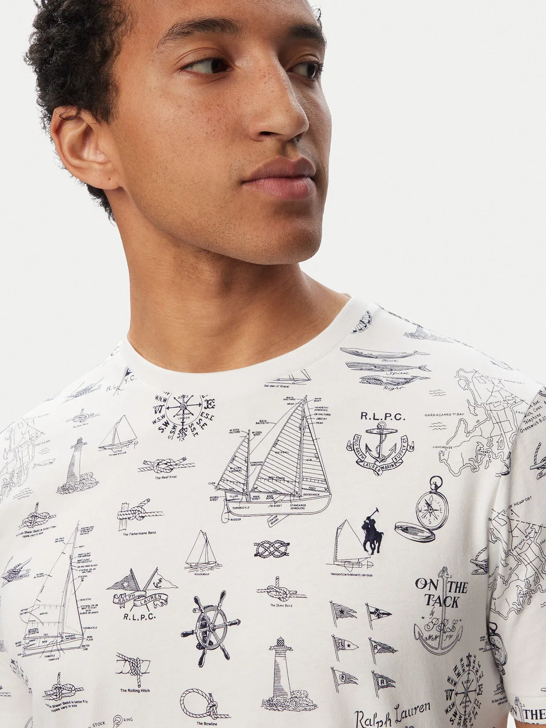 Мужская футболка приталенного кроя Polo Ralph Lauren, белый — фото 4