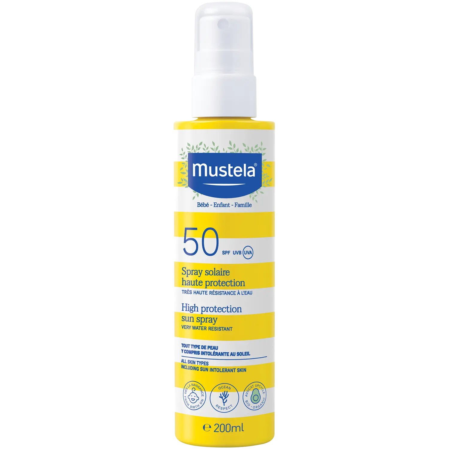 

Mustela Spray Solaire солнцезащитный спрей для детей с SPF50, 200 мл