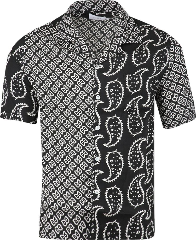 

Рубашка Rhude Bandana Button Up Shirt 'Black/White', черный