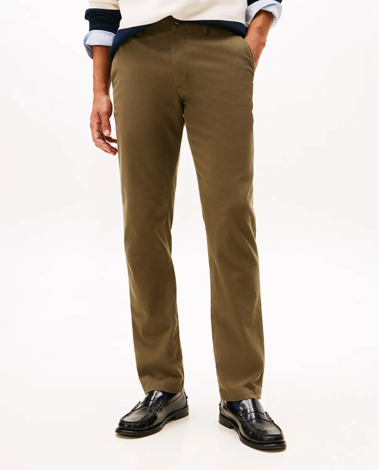 Мужские брюки-чинос из органического хлопка Denton Tommy Hilfiger, Verde Militar — фото 2