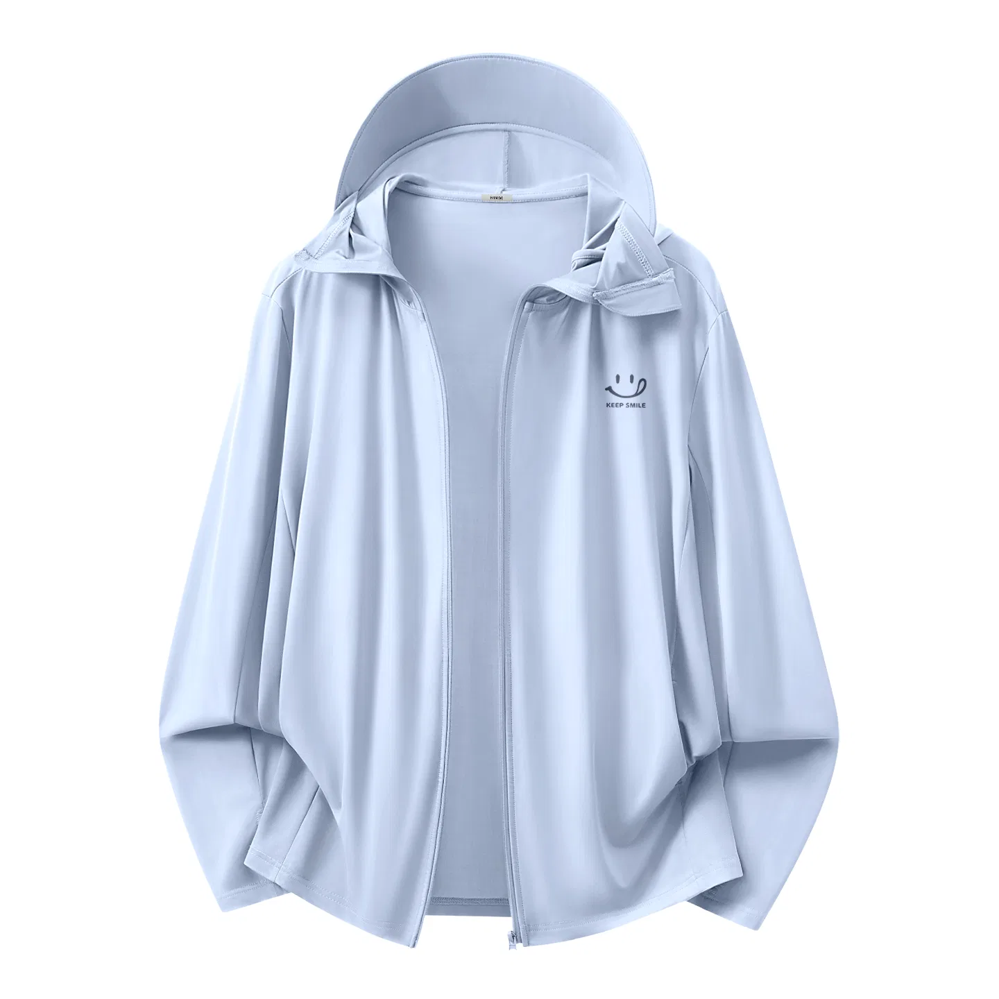 Детская солнцезащитная одежда с принтом Keep Smiling Chest Logo MINISO, Ice Mist Blue
