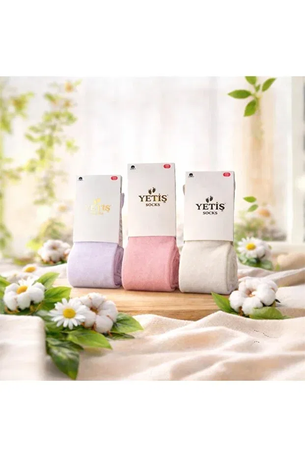Детские колготки для девочек хлопковые 3-Pack Yetiş, Multicolor