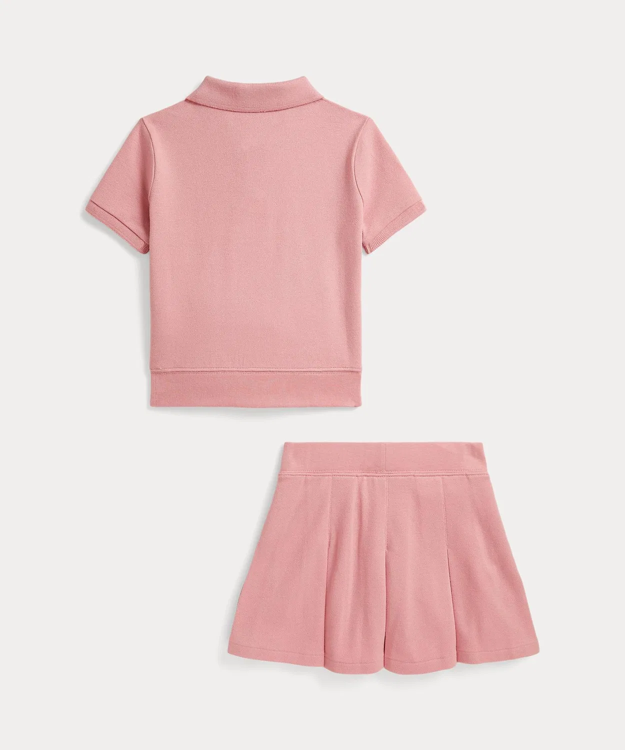 Детский комплект из поло и юбки-шорт с принтом POLO RALPH LAUREN CHILDRENSWEAR, Pink — фото 2