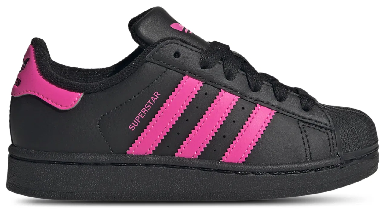 Детские кеды Superstar II Adidas, розовый/черный