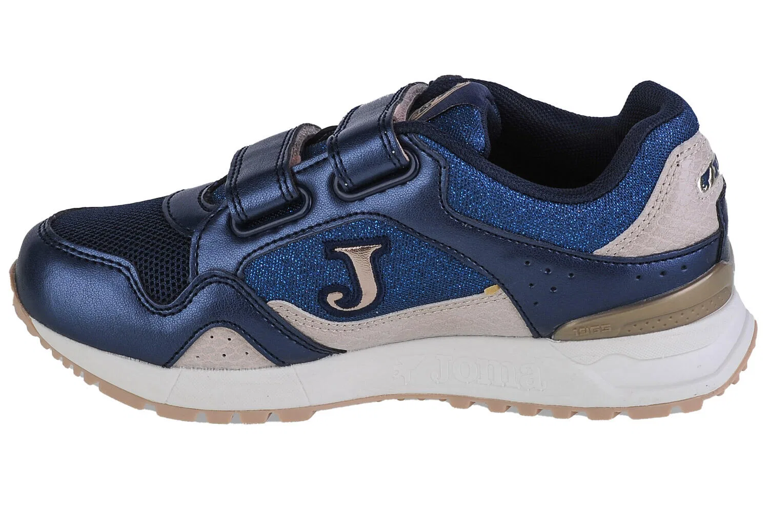 Детские кроссовки для девочек с дышащей сеткой Joma, Navyblau — фото 2