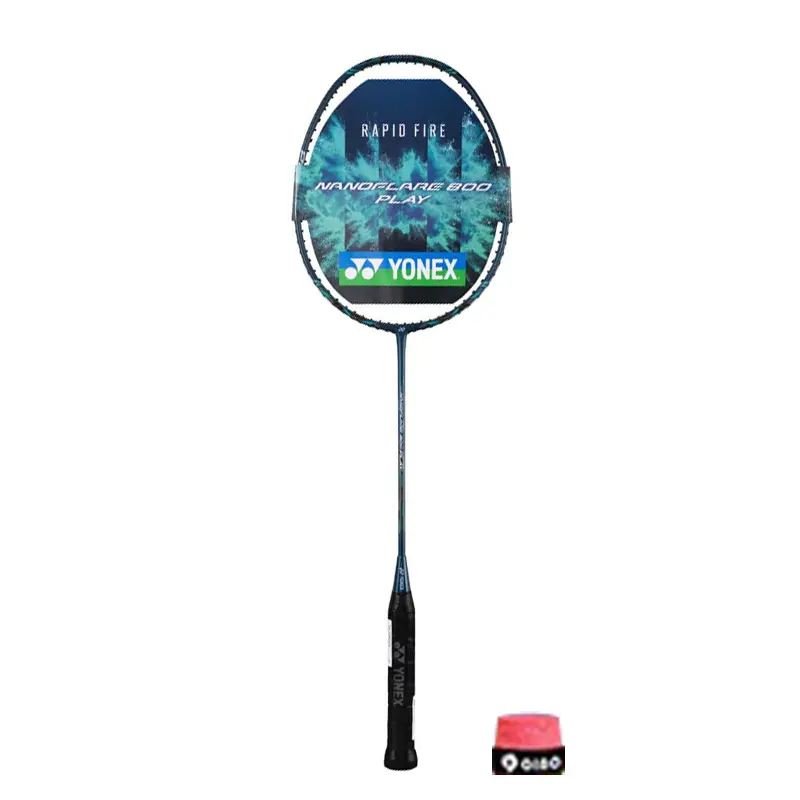 

YONEX Ракетка для бадминтона NF 800 PLAY Full Carbon, тип Speed, повышенная скорость замаха, начальный уровень, одиночная ракетка, Blue