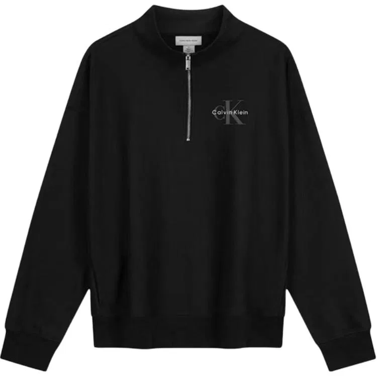 Мужской свитшот с воротником-стойкой Calvin Klein, Black
