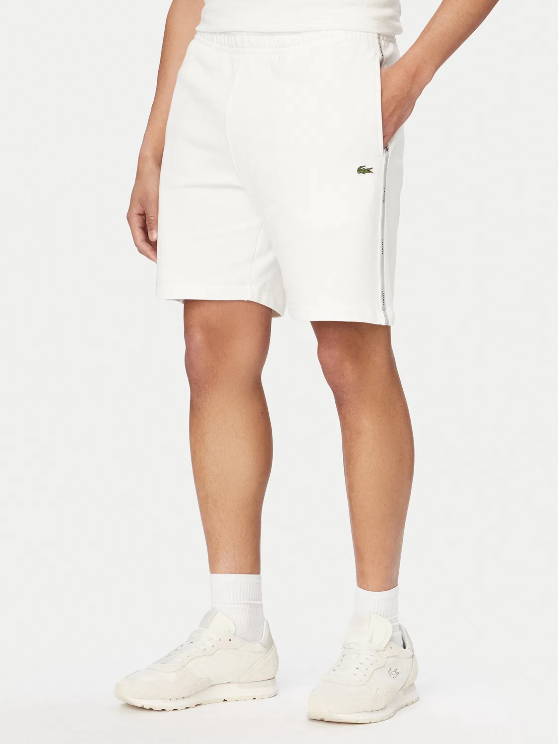 Мужские спортивные шорты стандартного кроя Lacoste, белый