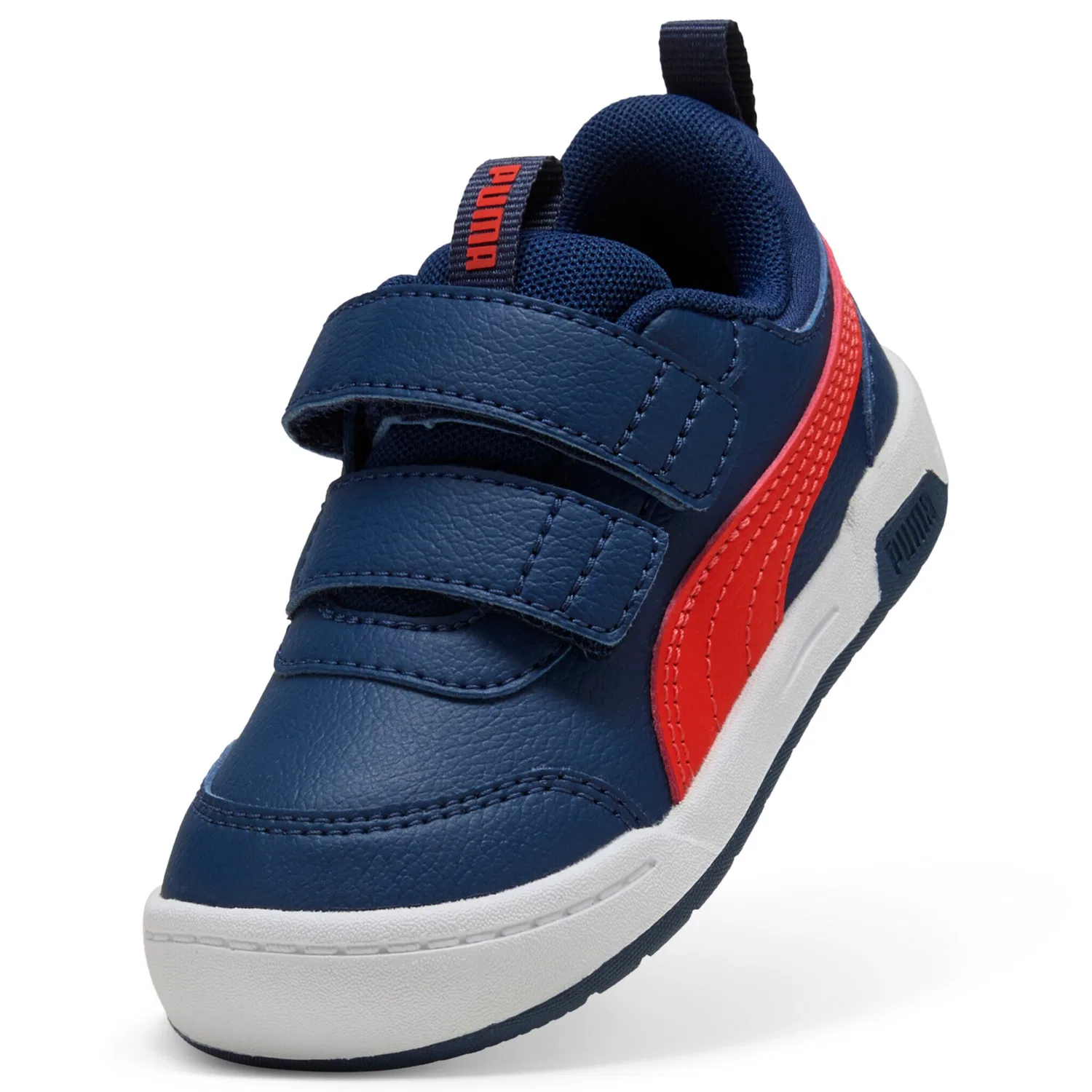 Детские кроссовки с кожаным верхом PUMA, Persian Blue-Fierce Red — фото 4