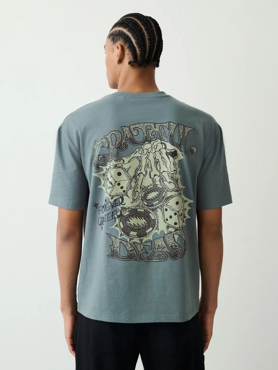 Футболка с графическим принтом Grateful Dead Relaxed Fit Next, зеленый