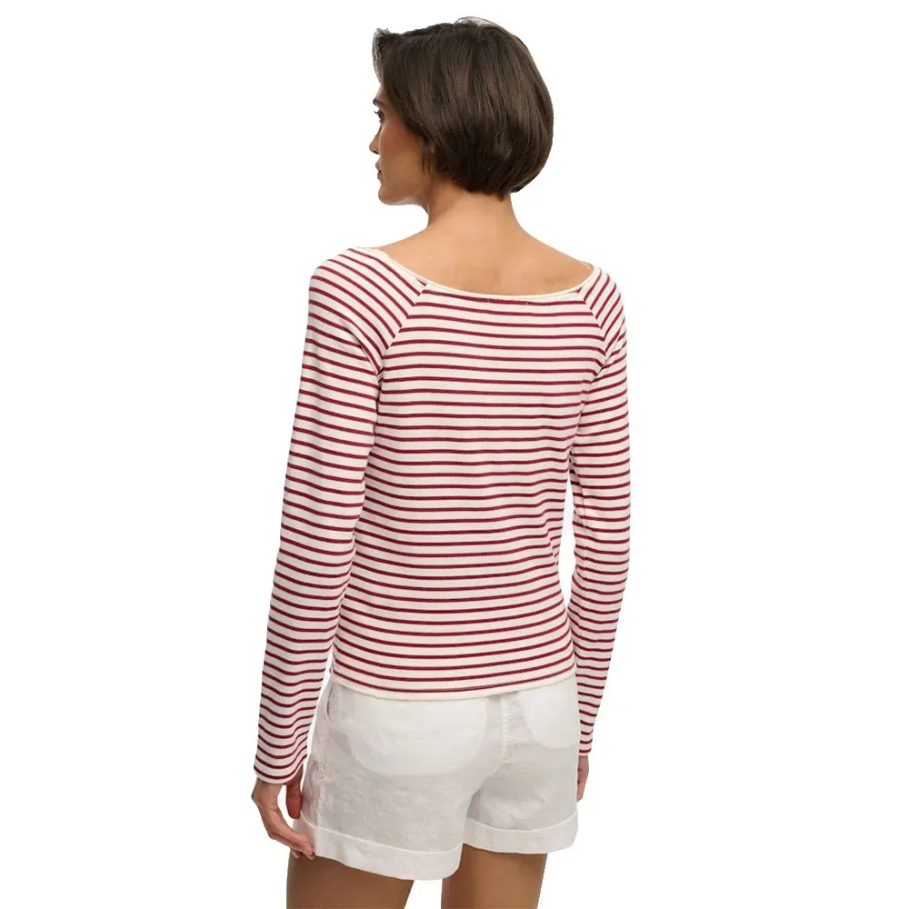 Футболка с длинным рукавом Bardot Off Shoulder Superdry, розовый — фото 2