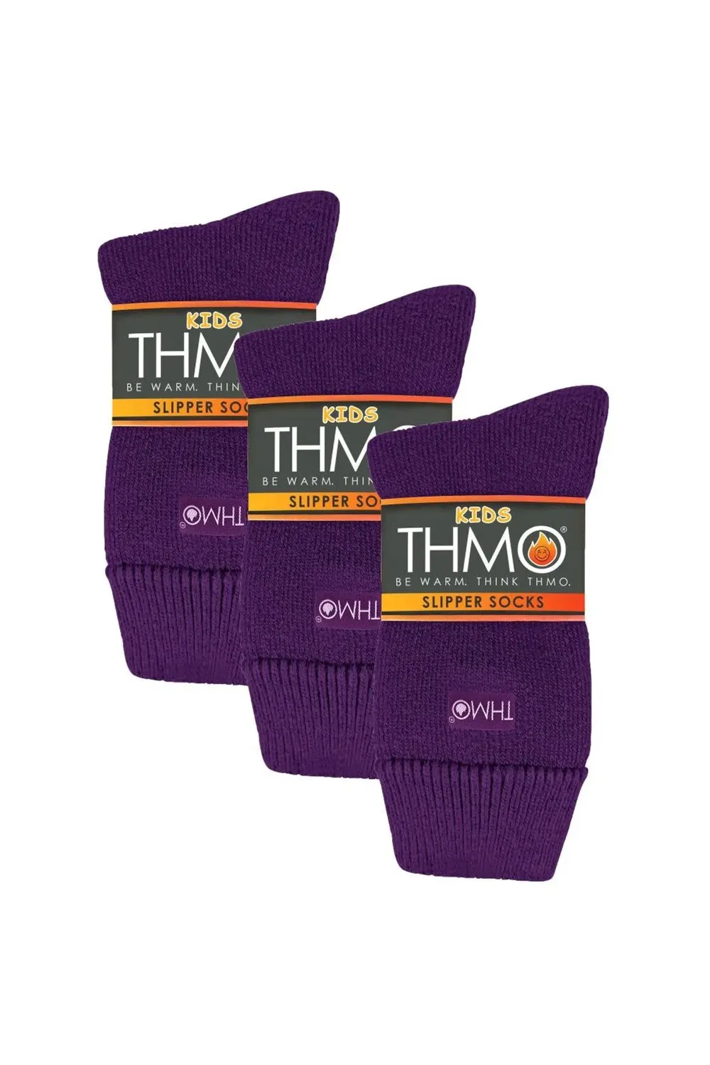 Теплые носки-тапочки с прорезиненным покрытием Thmo, Purple — фото 2