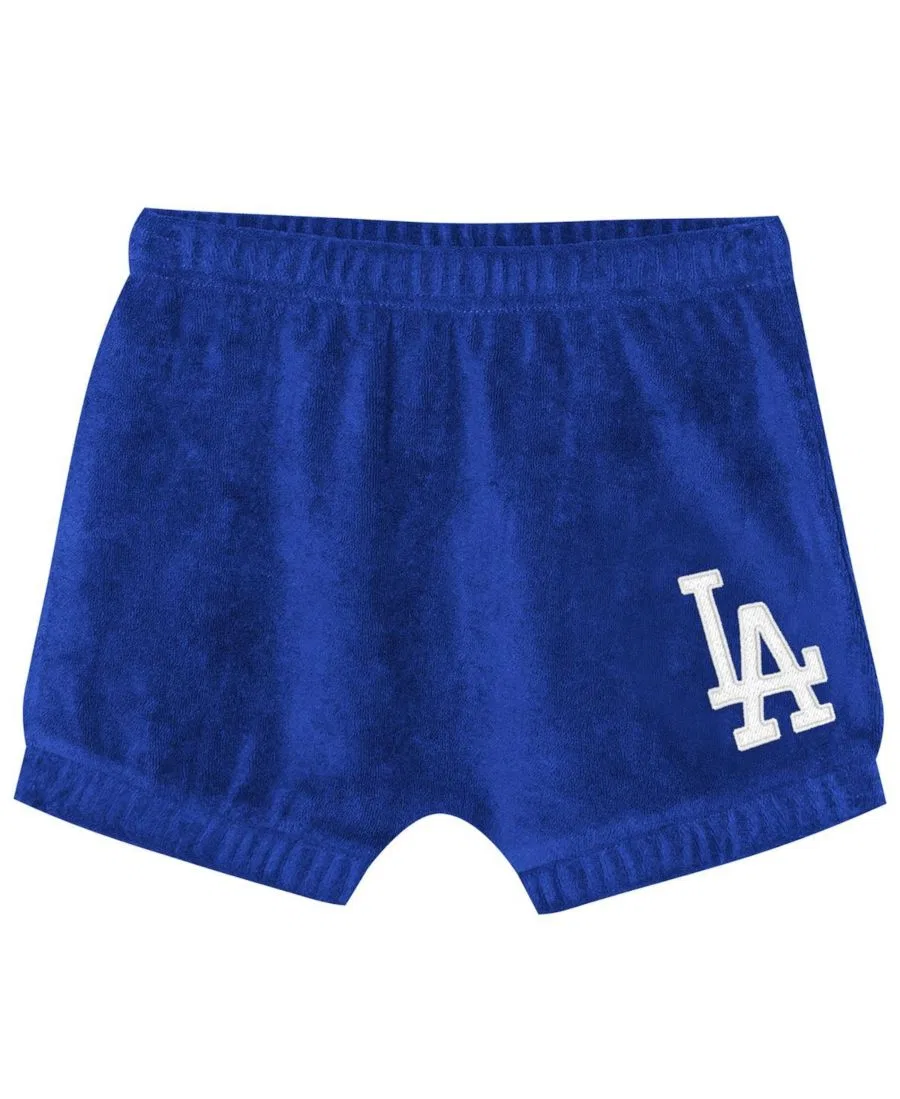 Комплект из топа и шорт с вышивкой Los Angeles Dodgers Outerstuff, Royal — фото 3