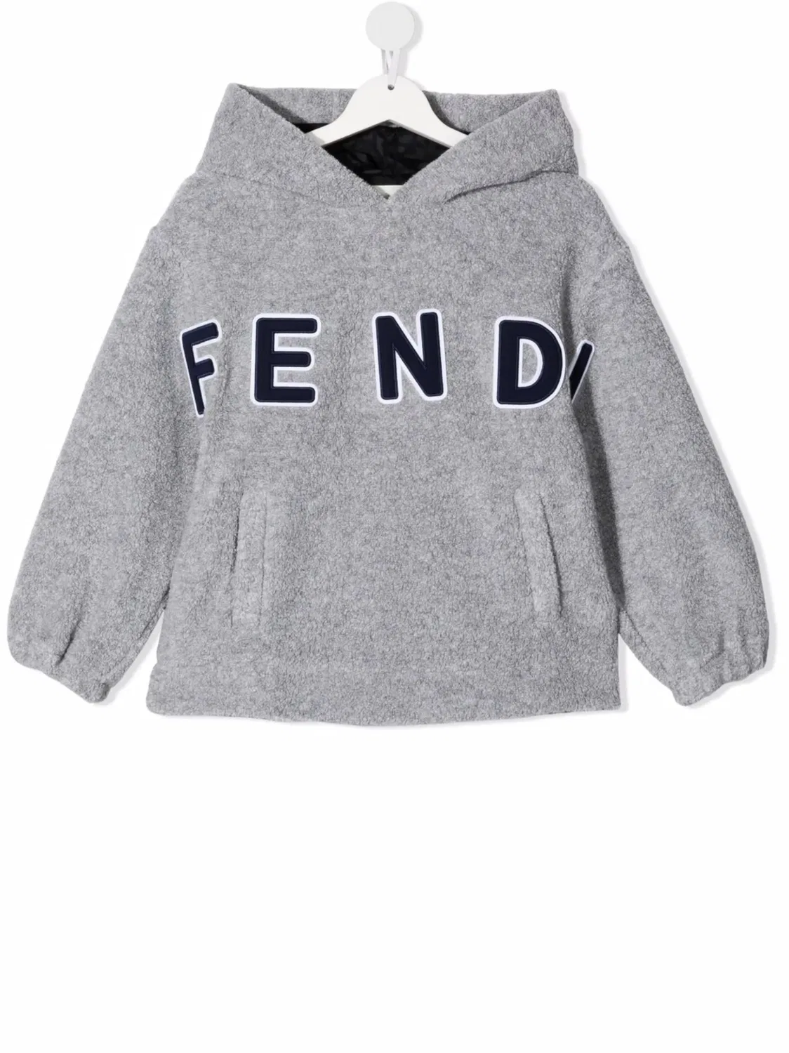 Худи Teddy Fleece с логотипом FENDI, серый