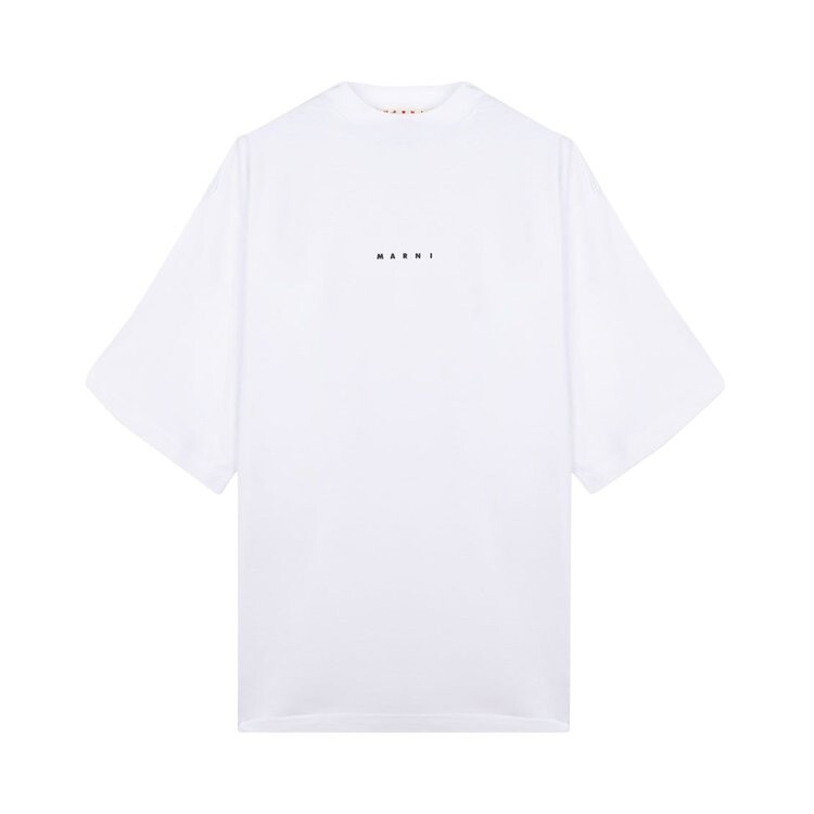 

Футболка Marni Organic Cotton Jersey Logo T-Shirt II 'Lily White', белый