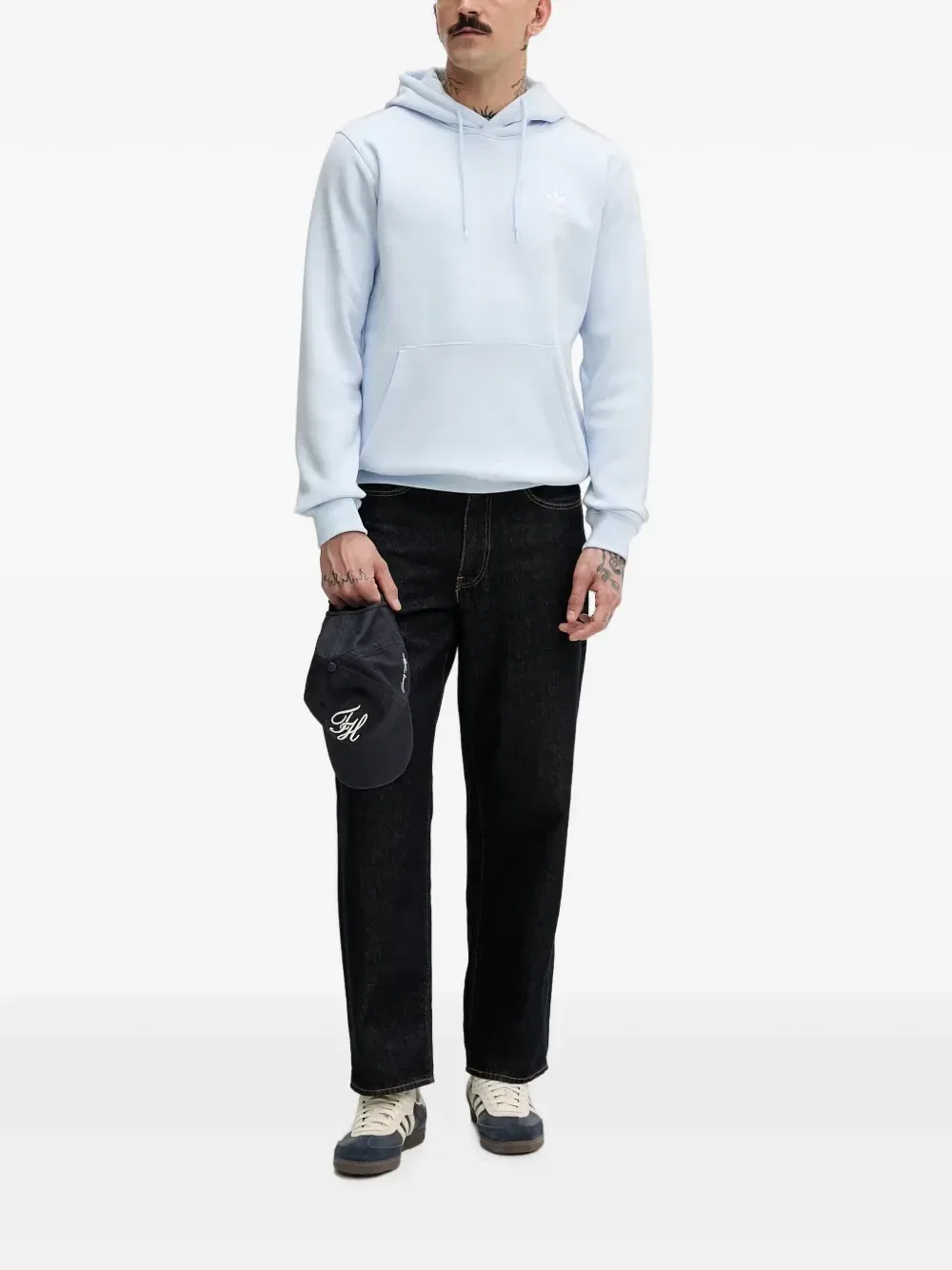 Худи Trefoil Essentials Adidas, синий — фото 2