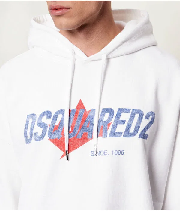 Мужское худи Relaxed Fit Dsquared2, белый — фото 4