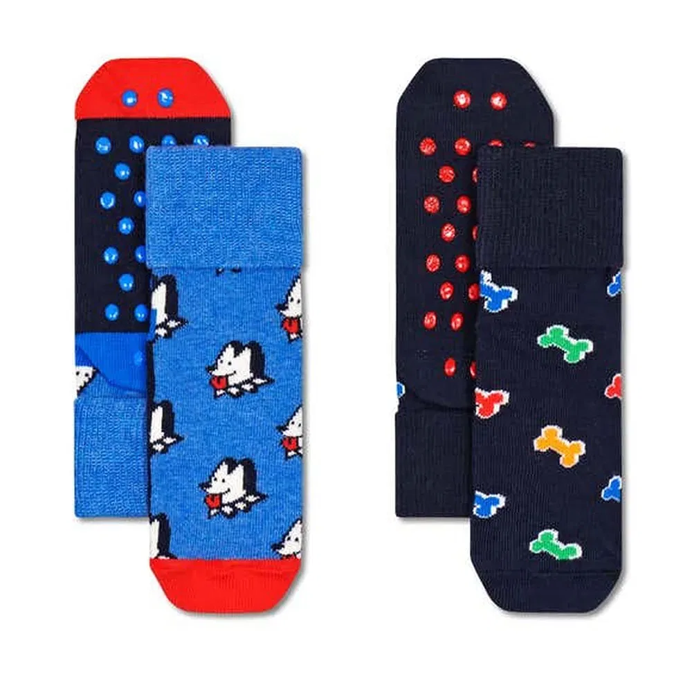 Носки Happy Socks Dog & Dog Bone Anti Slip 2 пары, синий
