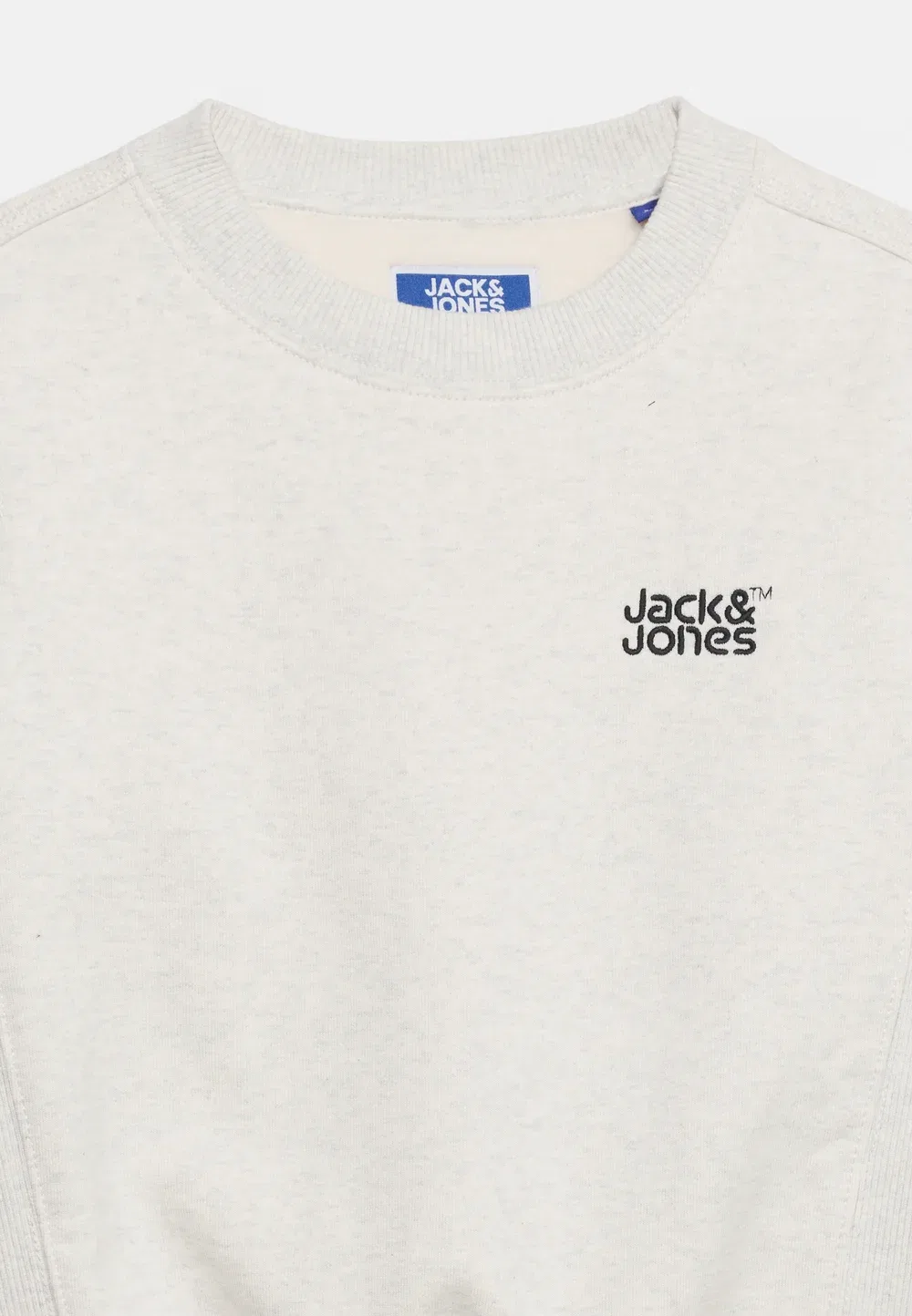 Свитшот Jjecolton с круглым вырезом Jack & Jones Junior, White Melange — фото 4
