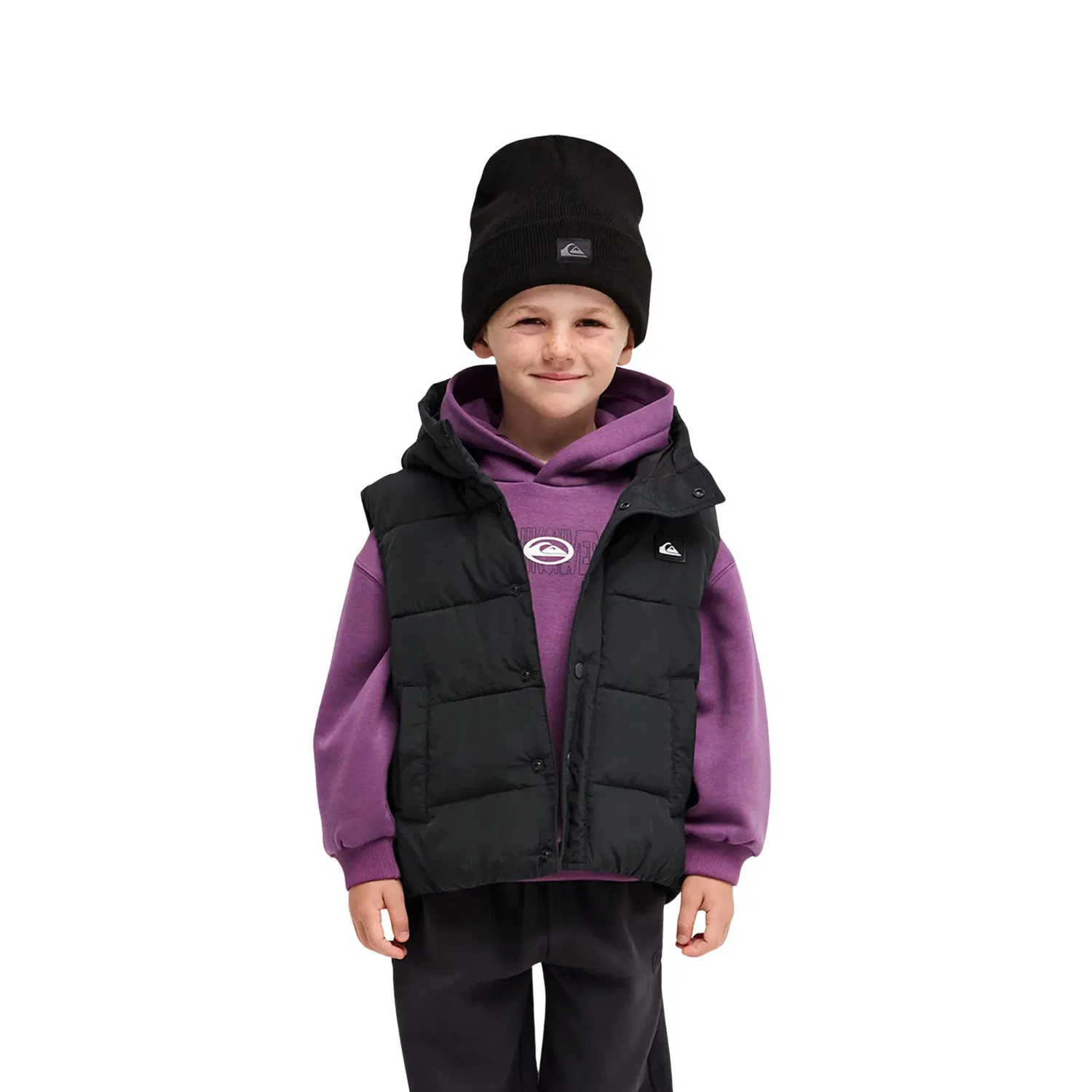 Детский жилет для мальчиков без рукавов Nollie Sleeveless Puff Quiksilver, Negro
