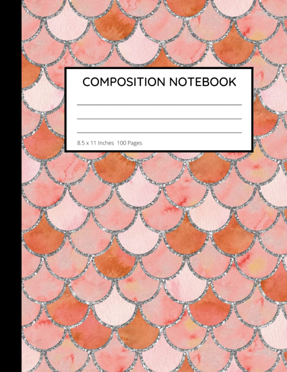 

Orange Mermaid Scales Composition Notebook: Wide Ruled Pages for Notes and Homework, Glitter Mermaid Pattern Journal Book for Students (Independently published)